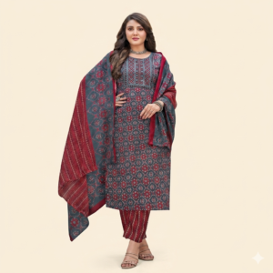 Three piece kurthi Set XL blue